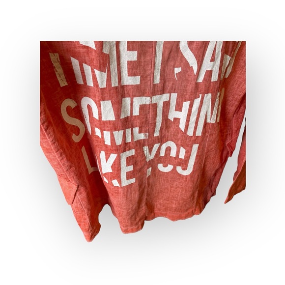 Made in Italy ❤︎︎ Trendy Graffiti Print Waterfall Jacket ❤︎︎ Red Orange S M L - Picture 12 of 16